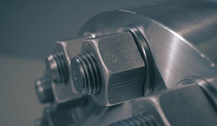 A close-up of the Backup Washer, which replaces backup wrenches in bolting applications