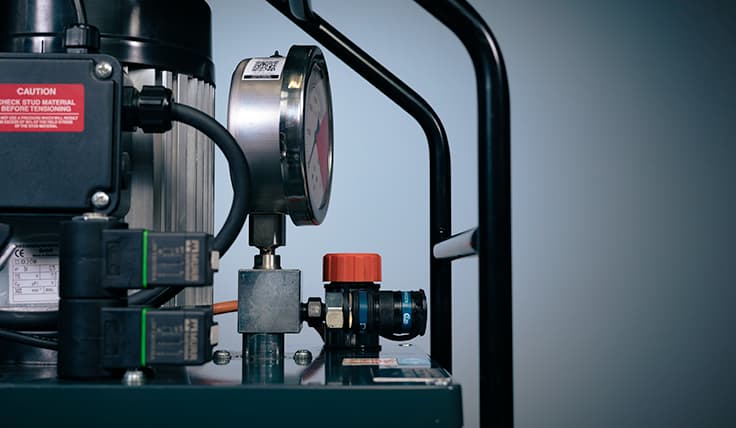 A close-up profile of the PES Tensioning Pump